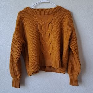 J.Crew Cable Knit Balloon Sleeve Sweater Size XS